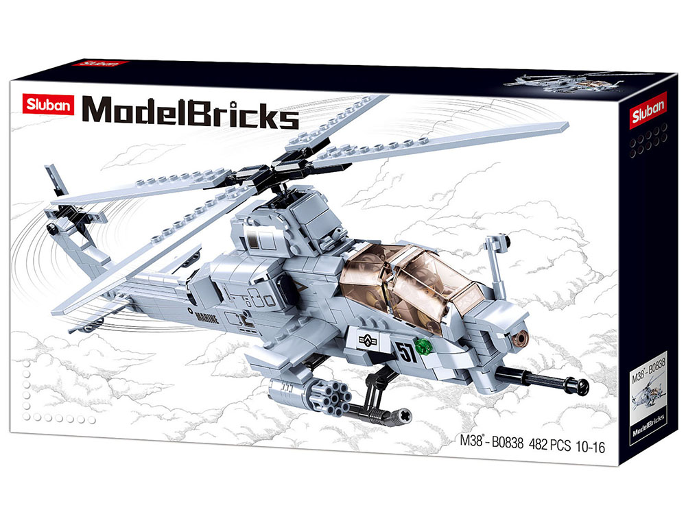 AH-1Z ATTACK HELICOPTER 482pcs
