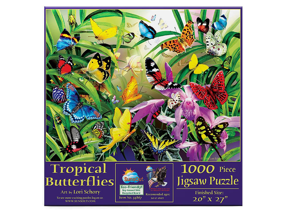 TROPICAL BUTTERFLIES 1000pc - Click Image to Close