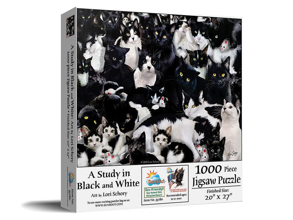 STUDY IN BLACK & WHITE 1000pc - Click Image to Close