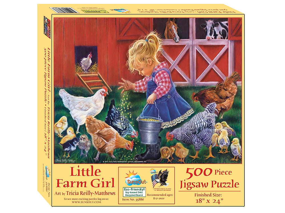LITTLE FARM GIRL 500pc - Click Image to Close