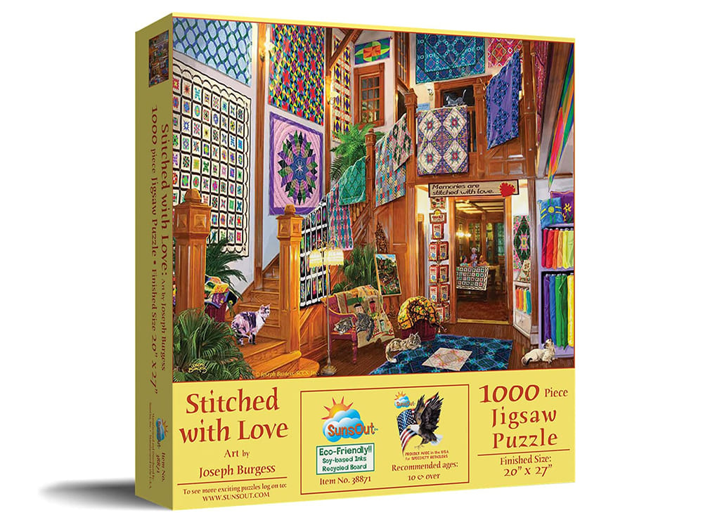 STITCHED WITH LOVE 1000pc - Click Image to Close