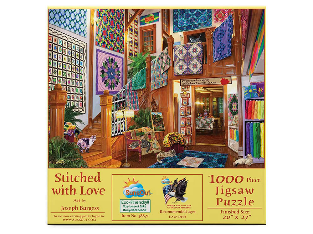 STITCHED WITH LOVE 1000pc - Click Image to Close