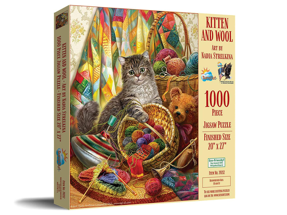 KITTEN AND WOOL 1000pc - Click Image to Close