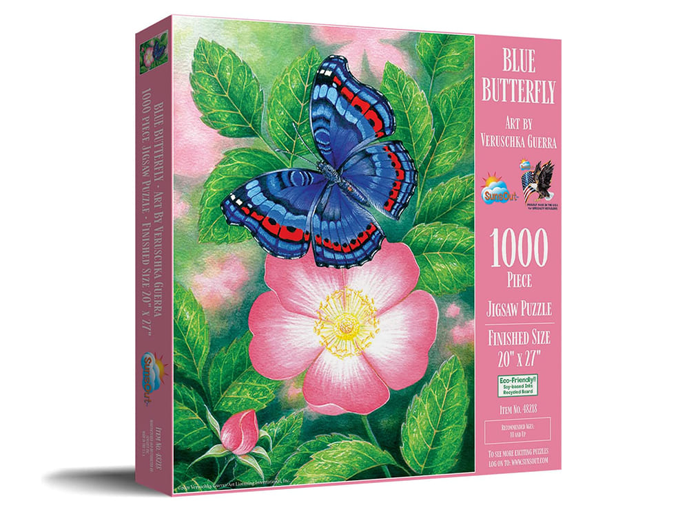 BLUE BUTTERFLY 1000pc - Click Image to Close
