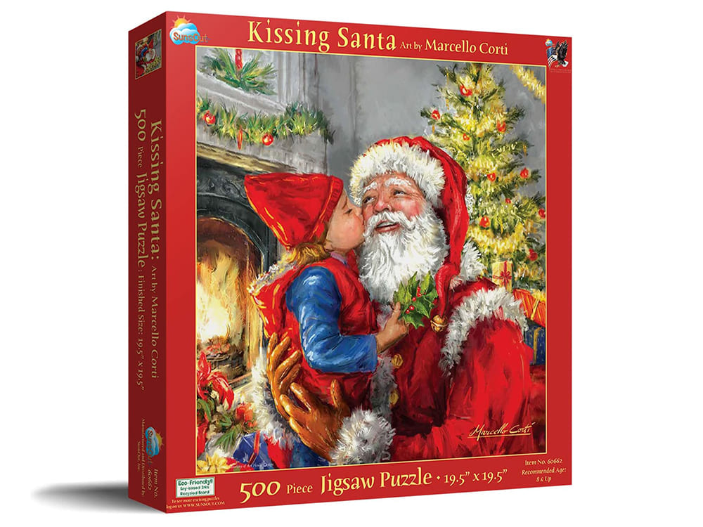 KISSING SANTA 500pc - Click Image to Close