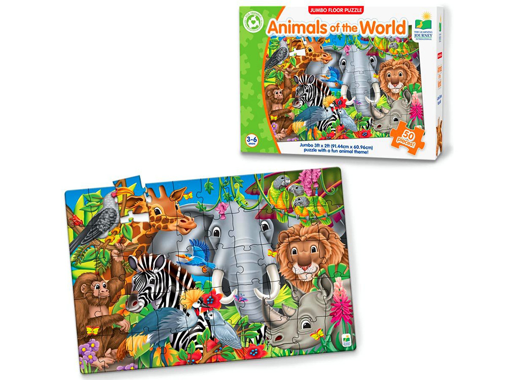 ANIMALS OF THE WORLD PUZ 50pc