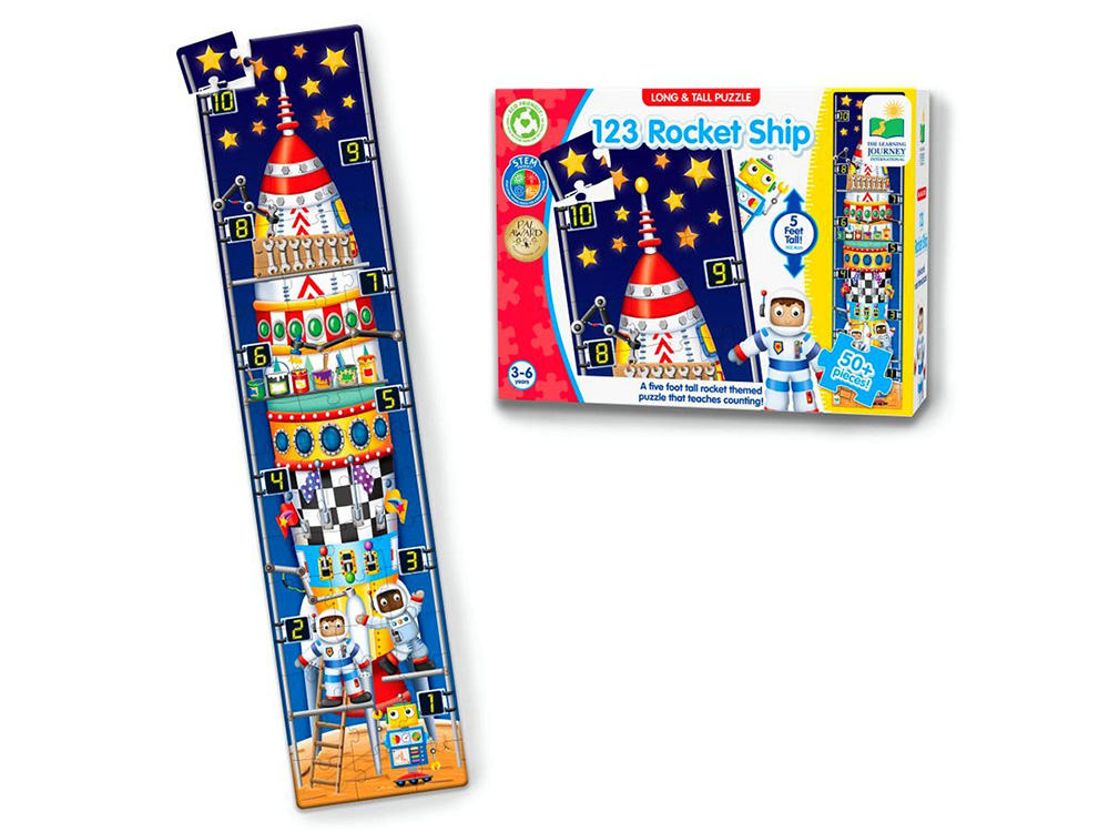 123 ROCKET SHIP PUZZLE 50pc