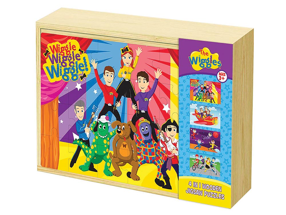 WIGGLES 4-in-1 WOODEN PUZZLES [UGW001160] : Jedko Games