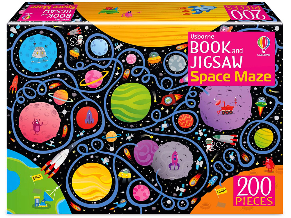 SPACE MAZE JIGSAW & BOOK