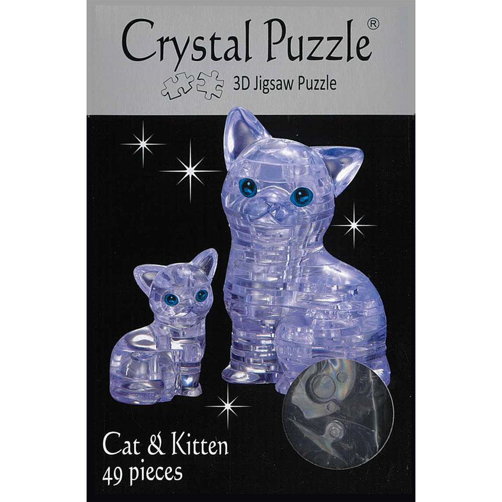 3D CAT & KITTEN CRYSTAL PUZZLE