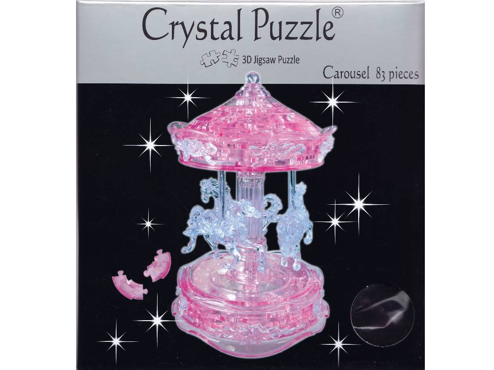 3D PINK CAROUSEL CRYSTAL PUZZL