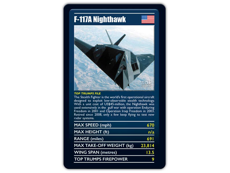 TOP TRUMPS MILITARY JETS - Click Image to Close