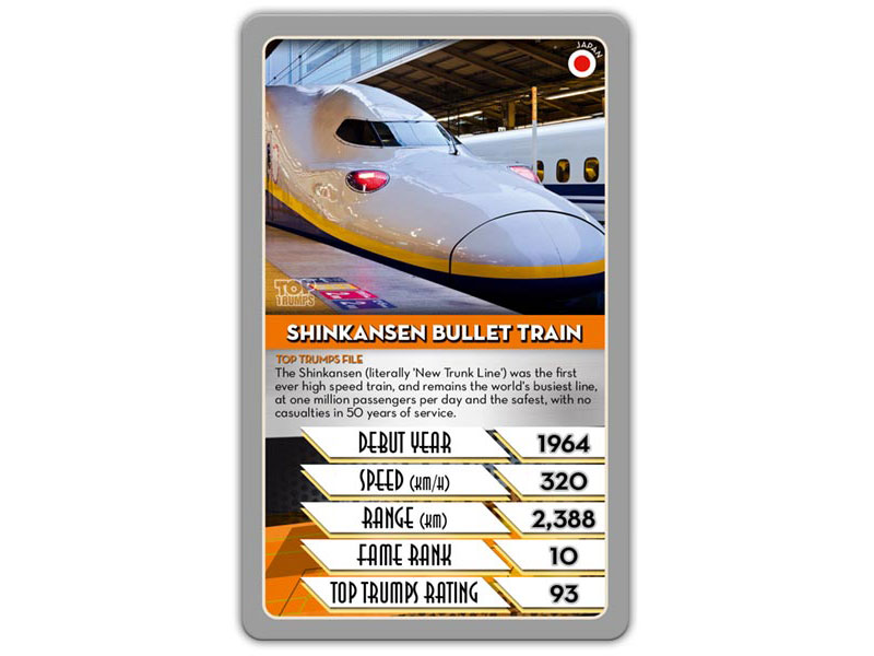 TOP TRUMPS FASTEST TRAINS - Click Image to Close