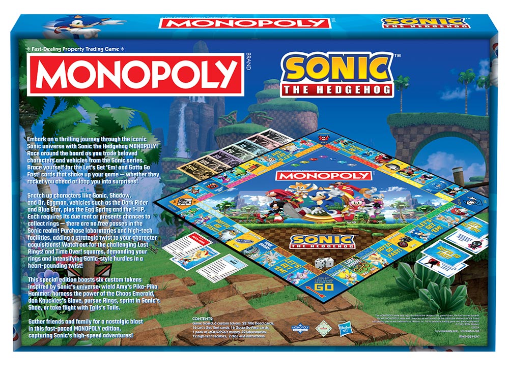 MONOPOLY SONIC THE HEDGEHOG - Click Image to Close