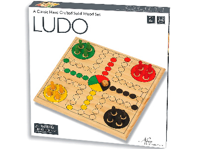 LUDO SET, SOLID WOOD 29cm LUDO SET, SOLID WOOD 29cm