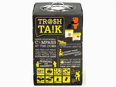 TRASH TALK Game in Trash Can