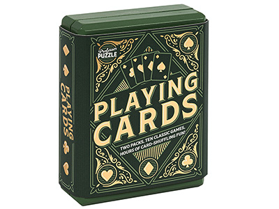 PLAYING CARDS,Dbl.Dk,Wood Case