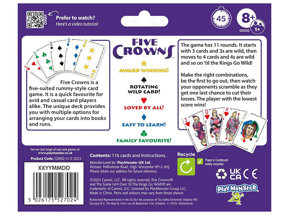 FIVE CROWNS CARD GAME