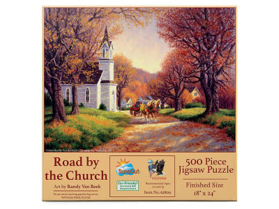 ROAD BY THE CHURCH 500pc