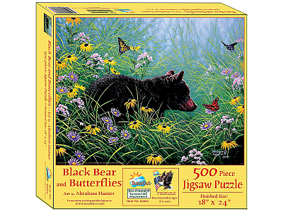 BLACK BEAR & BUTTERFLIES 500pc