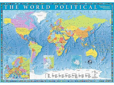 WORLD MAP, POLITCAL 2000pc