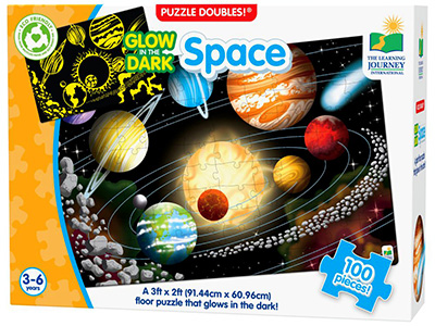 SPACE FLOOR PUZZLE GLOW 100pc