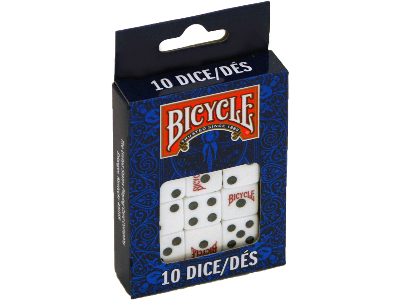 DICE, Pack of 10, BICYCLE