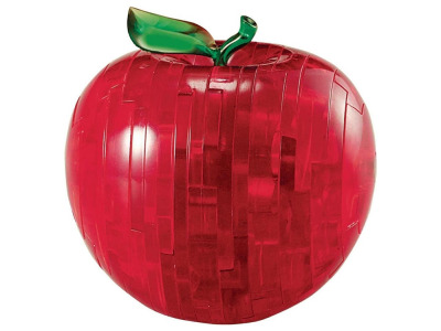 3D APPLE, RED, CRYSTAL PUZZLE