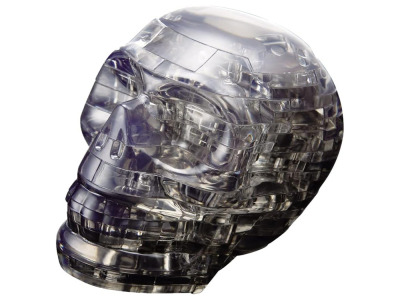 3D SKULL, CLEAR, CRYSTAL PUZZL