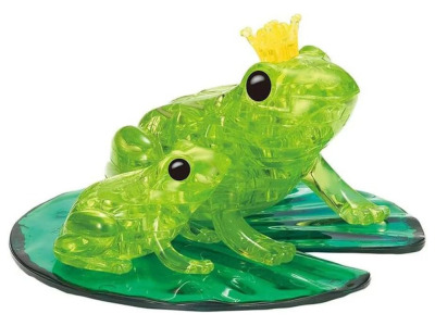 3D FROGS, GREEN, CRYSTAL PUZZL