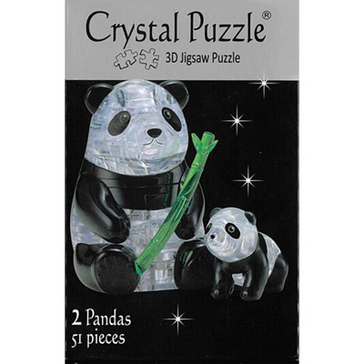 3D PANDA PAIR CRYSTAL PUZZLE