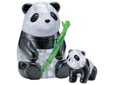 3D PANDA PAIR CRYSTAL PUZZLE