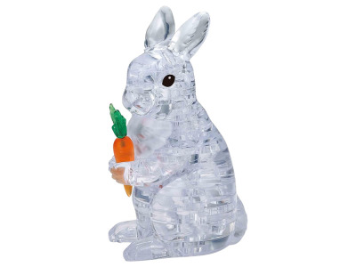 3D RABBIT, CLEAR, CRYSTAL PUZZ